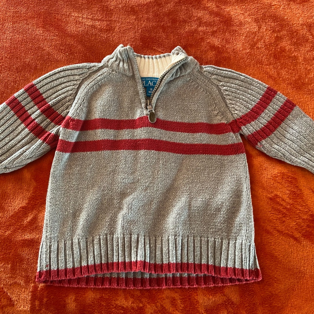 Children’s Place Quarter Zip Sweater- 18 month baby/toddler boy